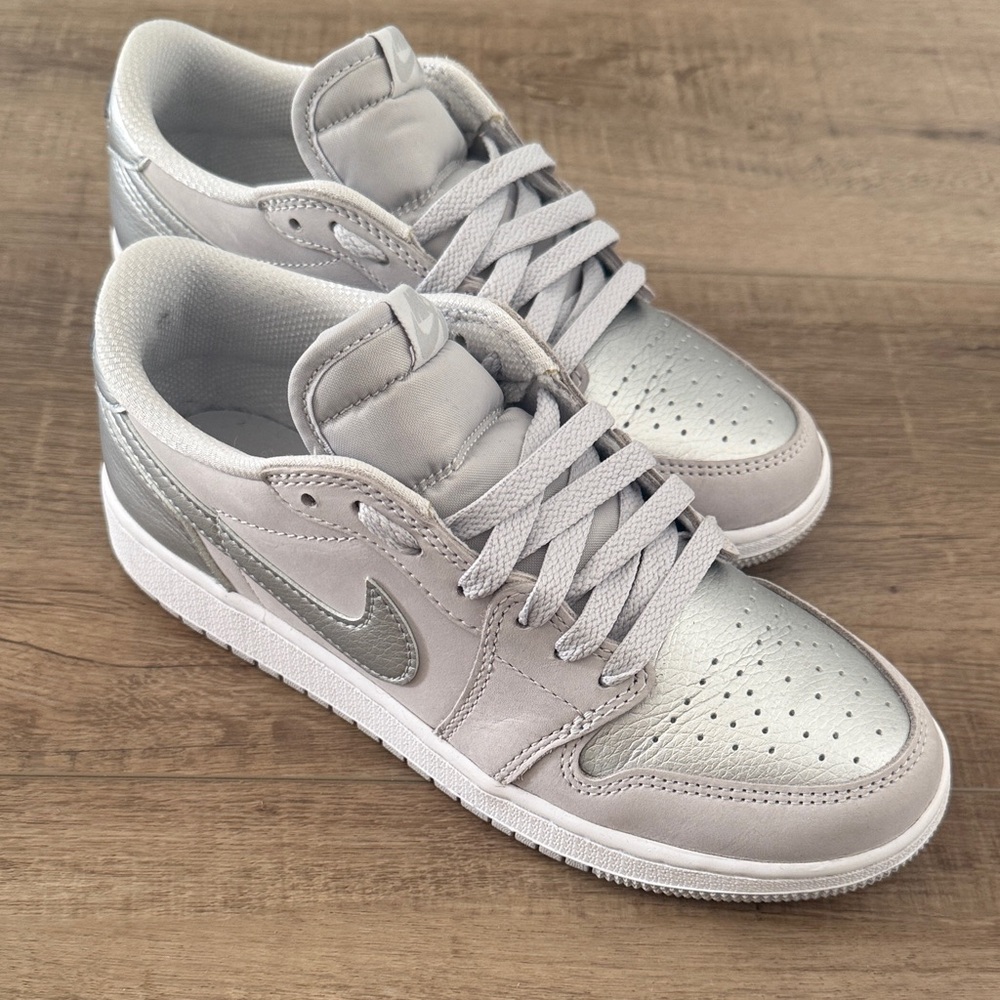 Air Jordan Sneakers in Silver and White